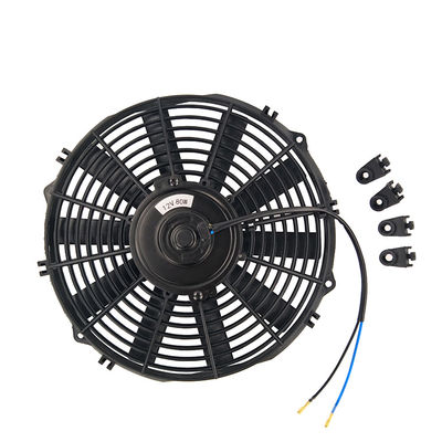 Универсальный 12 дюймовый охлаждающий вентилятор прямого лезвия для радиатора автомобилей Mazda в черном пластике